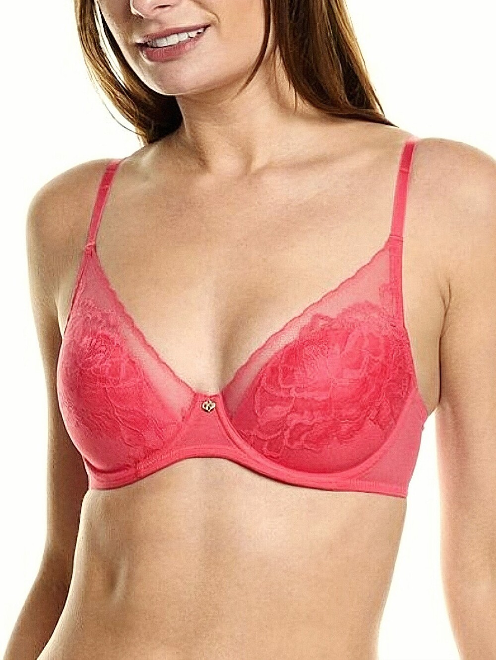 New! NATORI Flora Contour T-Shirt Bra 36DD Hibiscus Pink